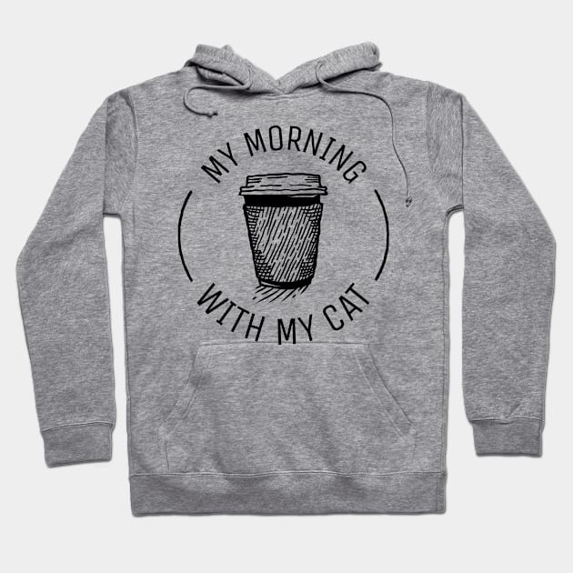 My morning coffee with my cat Hoodie by crazytshirtstore